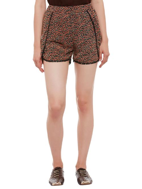 multi colored printed hot pants - 13749561 - Very Small Image - 1