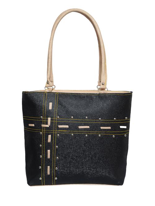 black leatherette regular handbag - 13750760 - Very Small Image - 1