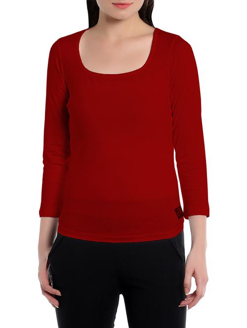 red cotton tee - 13752019 - Very Small Image - 1