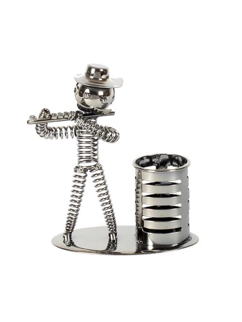 jewel fuel iron musician playing flute pen stand showpiece - 13752592 - Very Small Image - 1
