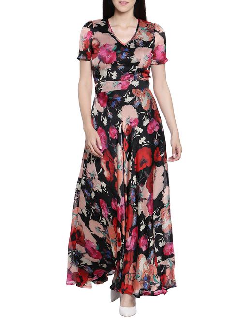  v neck floral maxi dress  - 13753062 - Very Small Image - 1