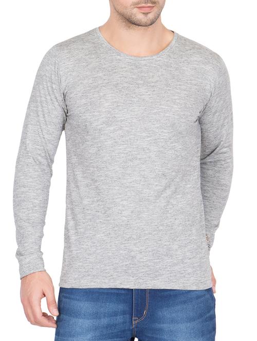 Grey Cotton T-shirt - 13753154 - Very Small Image - 1