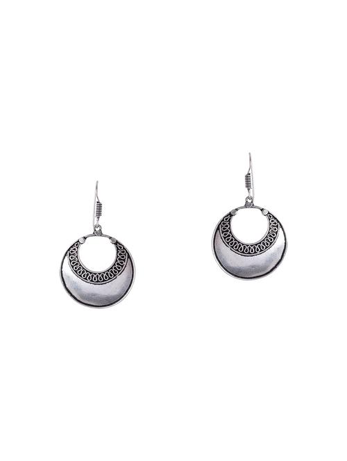 silver metal drop earrings - 13753631 - Very Small Image - 1