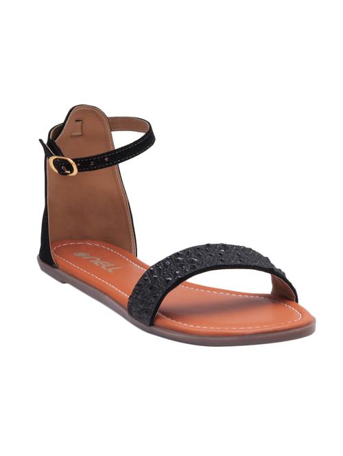 black faux leather closed back sandals - 13756206 - Very Small Image - 1