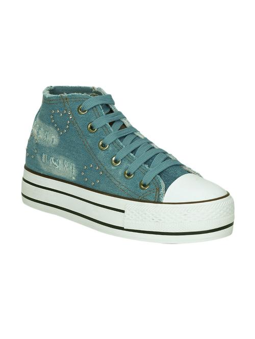 blue canvas laceup sneakers - 13758679 - Very Small Image - 1