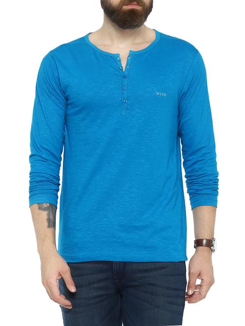 blue cotton t-shirt - 13762959 - Very Small Image - 1