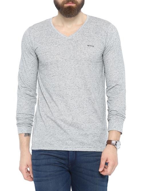 grey cotton t-shirt - 13762974 - Very Small Image - 1