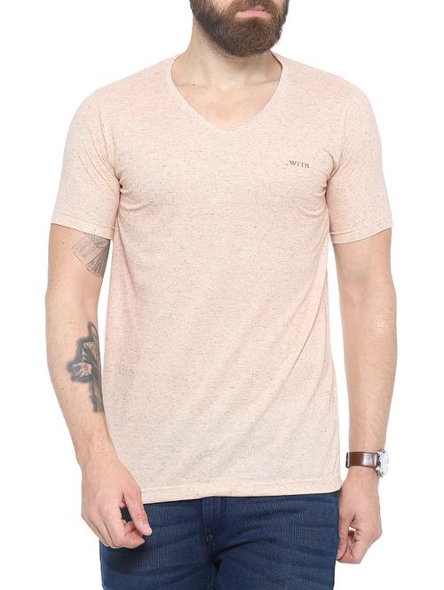 beige cotton t-shirt - 13762977 - Very Small Image - 1
