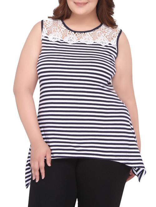 black cotton knit top - 13763181 - Very Small Image - 1