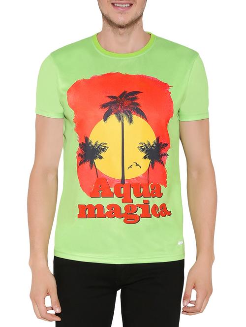 green polyester t-shirt - 13763843 - Very Small Image - 1