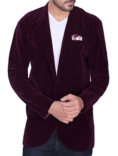 red velvet casual blazer - 13764012 - Very Small Image - 1