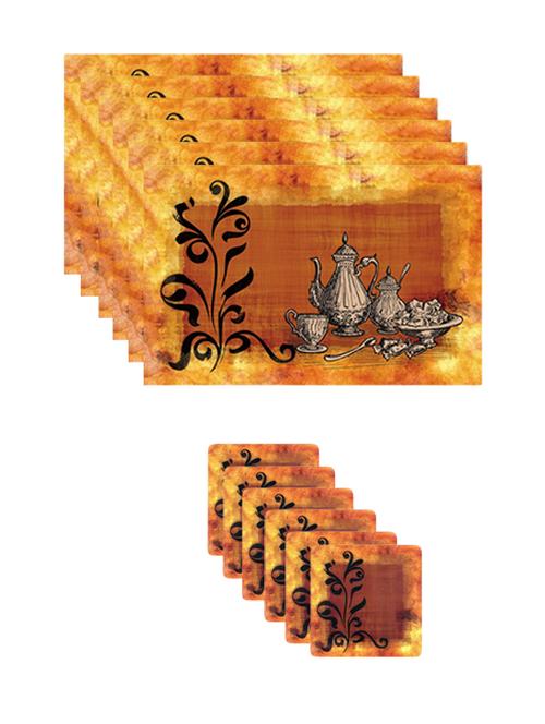 stitchnest pvc brown table placemats 6 seater - 13764582 - Very Small Image - 1