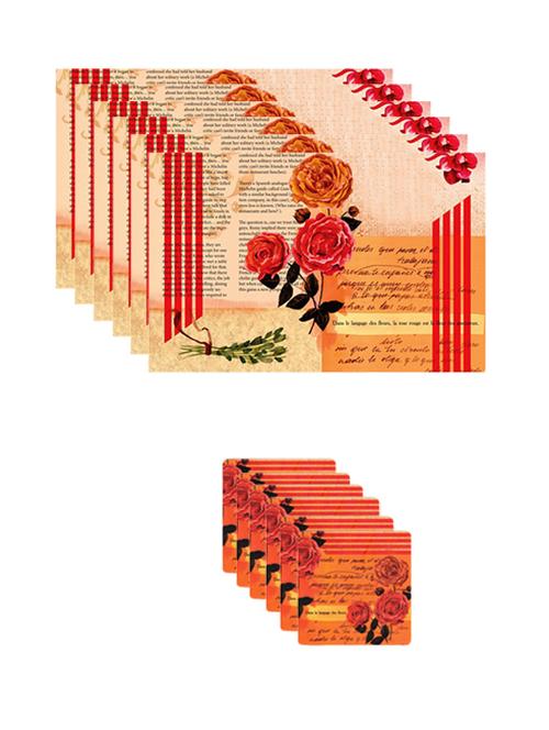 stitchnest pvc red table placemats 6 seater - 13764583 - Very Small Image - 1