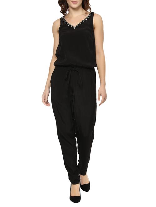 black crepe jumpsuit - 13764668 - Very Small Image - 1