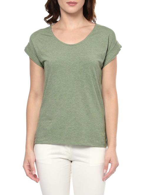 olive jersey top - 13764675 - Very Small Image - 1