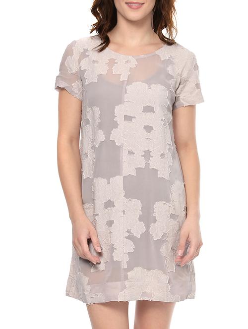 grey viscose shift dress - 13764711 - Very Small Image - 1