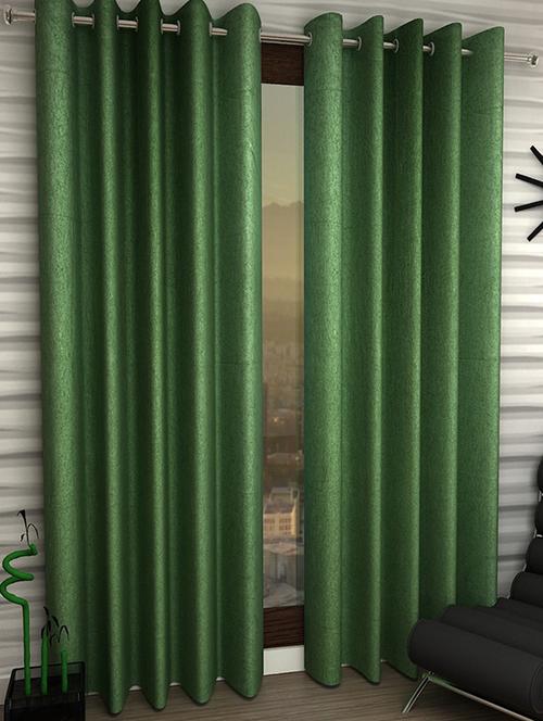 flossy green polyester single door curtain  - 13765950 - Very Small Image - 1