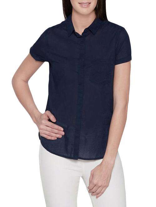 navy blue regular shirt - 13767251 - Very Small Image - 1