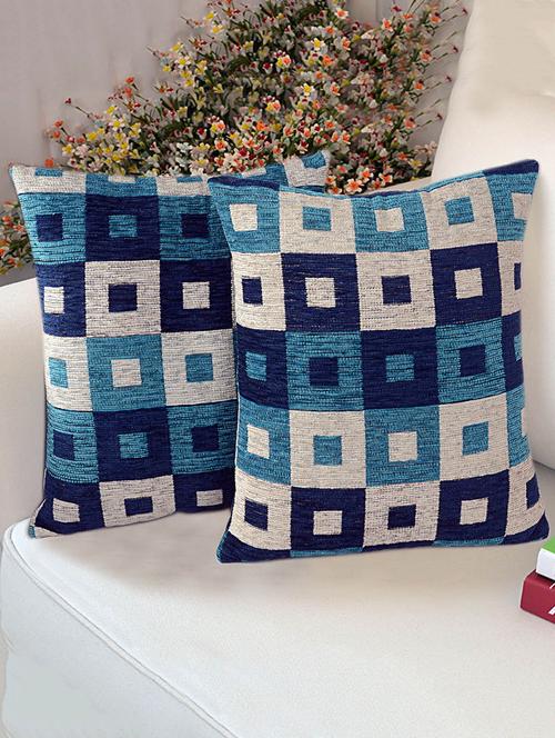 saral home set of 2 chenille cushion covers - 13770038 - Very Small Image - 1