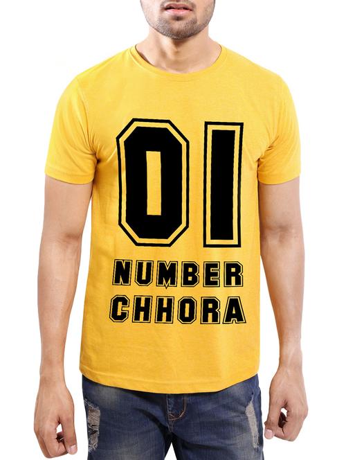 yellow cotton t-shirt - 13770678 - Very Small Image - 1