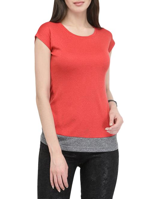 solid red regular tee - 13771398 - Very Small Image - 1