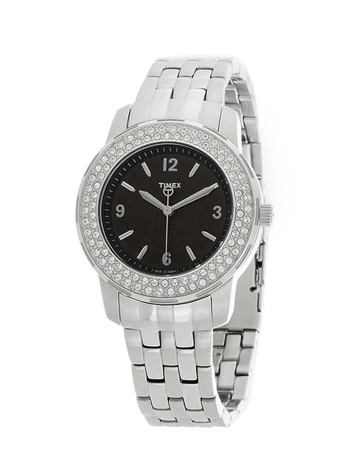 timex black dial analog watch for women - t2n147 - 13773136 - Very Small Image - 1