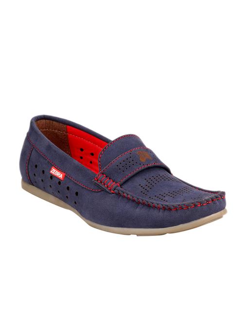 blue leatherette slip on loafer - 13774410 - Very Small Image - 1