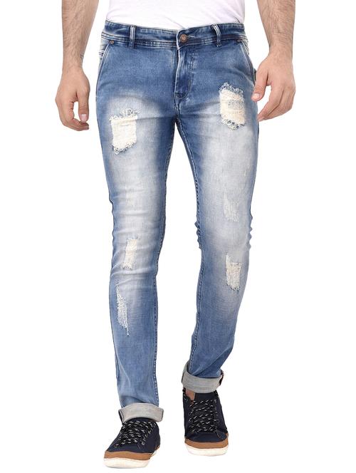 blue denim ripped  jeans - 13774524 - Very Small Image - 1