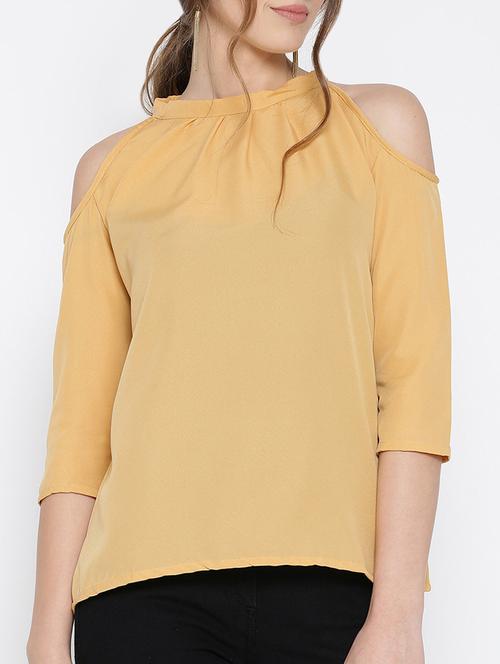 cold sleeved pleated top - 13775260 - Very Small Image - 1