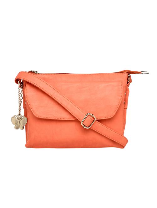 orange leatherette regular sling bag - 13775797 - Very Small Image - 1