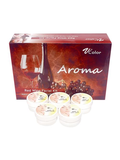 v-color aroma wine facial kit 270 g (5 steps) - 13776463 - Very Small Image - 1
