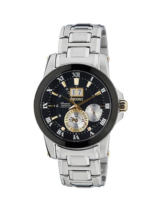 seiko black dial  analog watch for men - snp129p1 - 13777271 - Very Small Image - 1