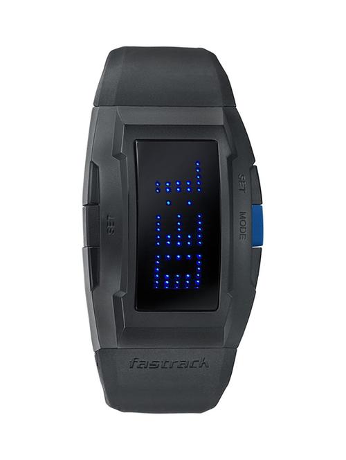 fastrack black dial  digital watch for men - 38014pp01 - 13777362 - Very Small Image - 1