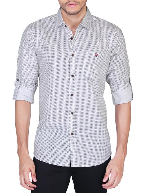 white cotton casual shirt - 13780383 - Very Small Image - 1