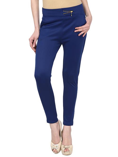 dark blue cotton lycra jeggings - 13780565 - Very Small Image - 1