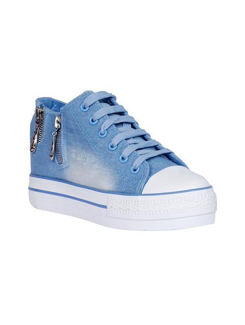 blue canvas laceup sneakers - 13787703 - Very Small Image - 1