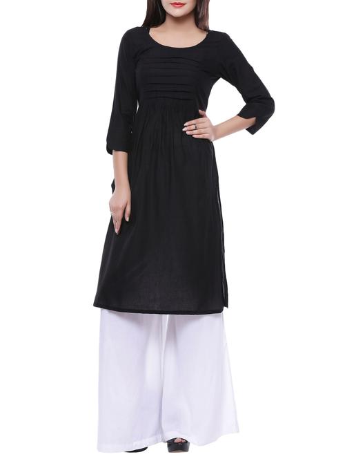 pintucks straight kurta - 13788480 - Very Small Image - 1