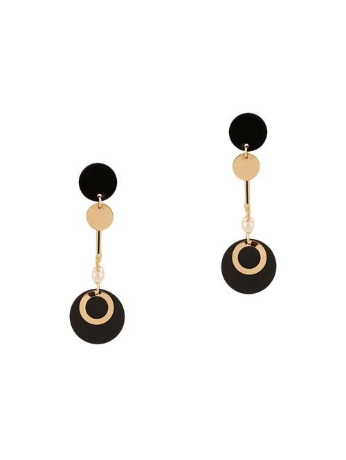 gold metal drop earrings - 13789394 - Very Small Image - 1