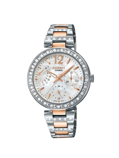 casio silver dial chronograph watch for women - sx161 - 13790948 - Very Small Image - 1