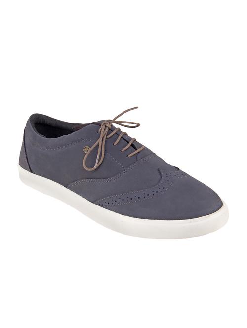 grey leatherette lace up sneaker - 13794533 - Very Small Image - 1