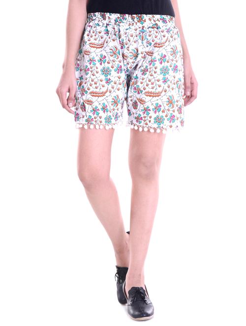 multi colored cotton regular shorts - 13796380 - Very Small Image - 1