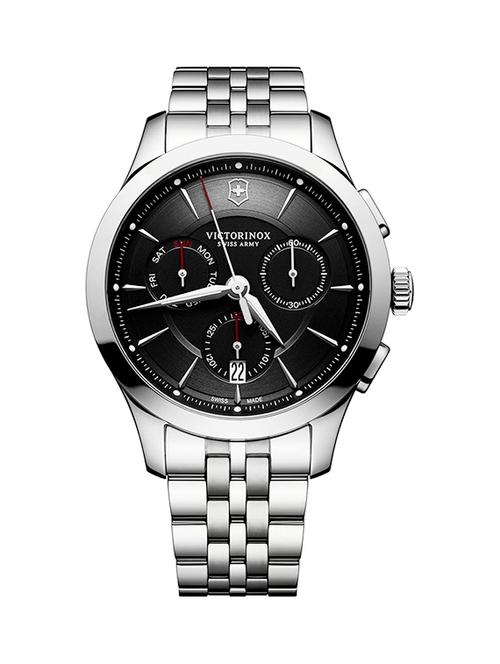 victorinox black dial chronograph watch for men - 241745 - 13796597 - Very Small Image - 1