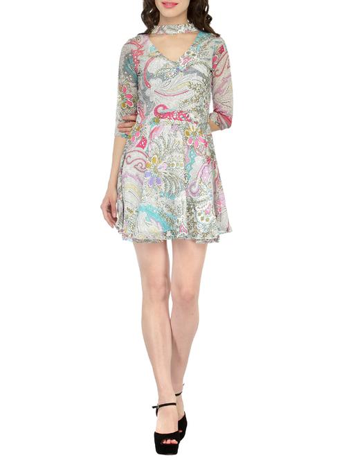 choker neck a line dress - 13797365 - Very Small Image - 1