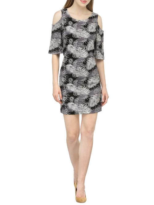 cation black cotton shift dress - 13797368 - Very Small Image - 1