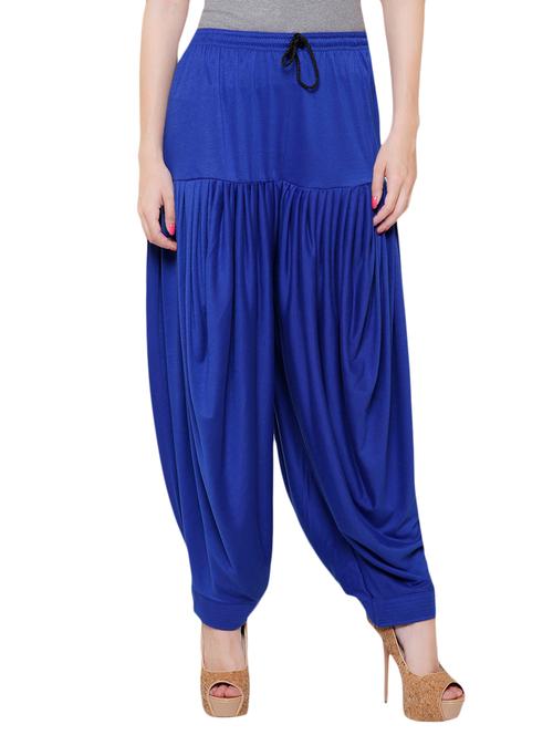 blue cotton patiyala salwars - 13798441 - Very Small Image - 1