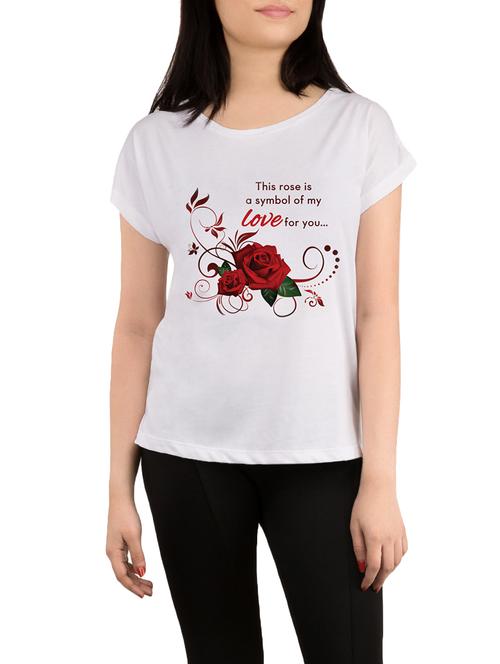 white printed tee - 13800507 - Very Small Image - 1