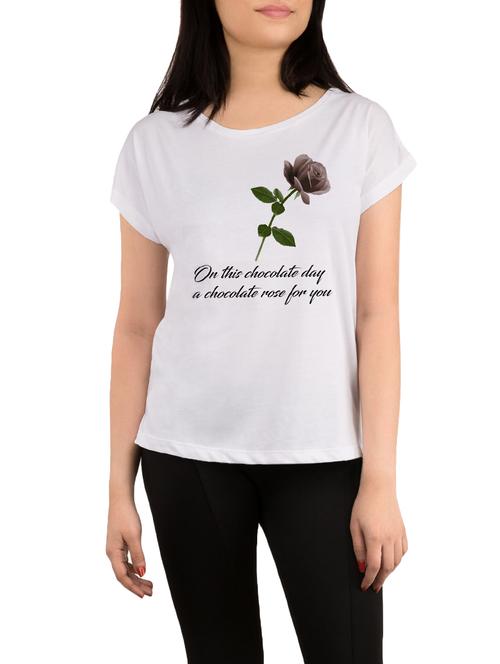 white printed regular tee - 13800513 - Very Small Image - 1