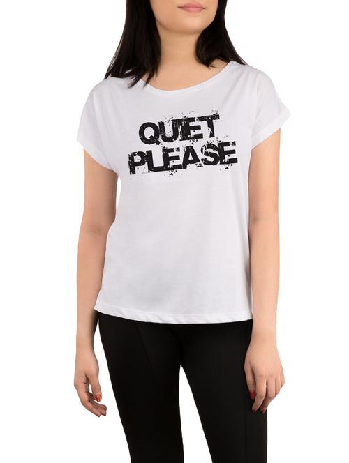 white printed regular tee - 13800569 - Very Small Image - 1