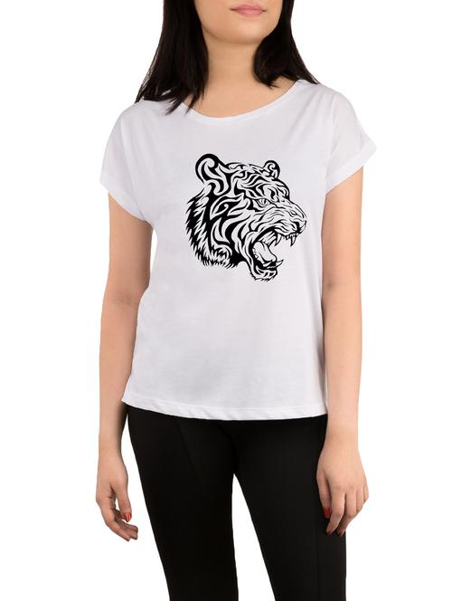 white printed regular tee - 13800593 - Very Small Image - 1