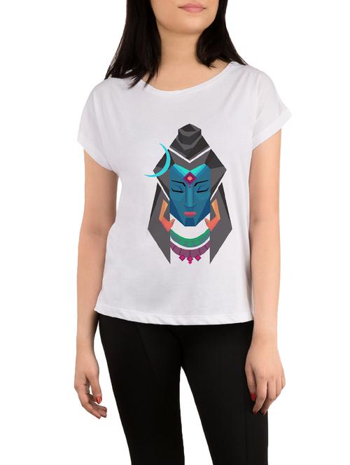 white printed regular tee - 13800619 - Very Small Image - 1